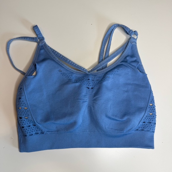 Gymshark Blue Dry Moisture Management Sports Bra Size Small GUC - Picture 5 of 8